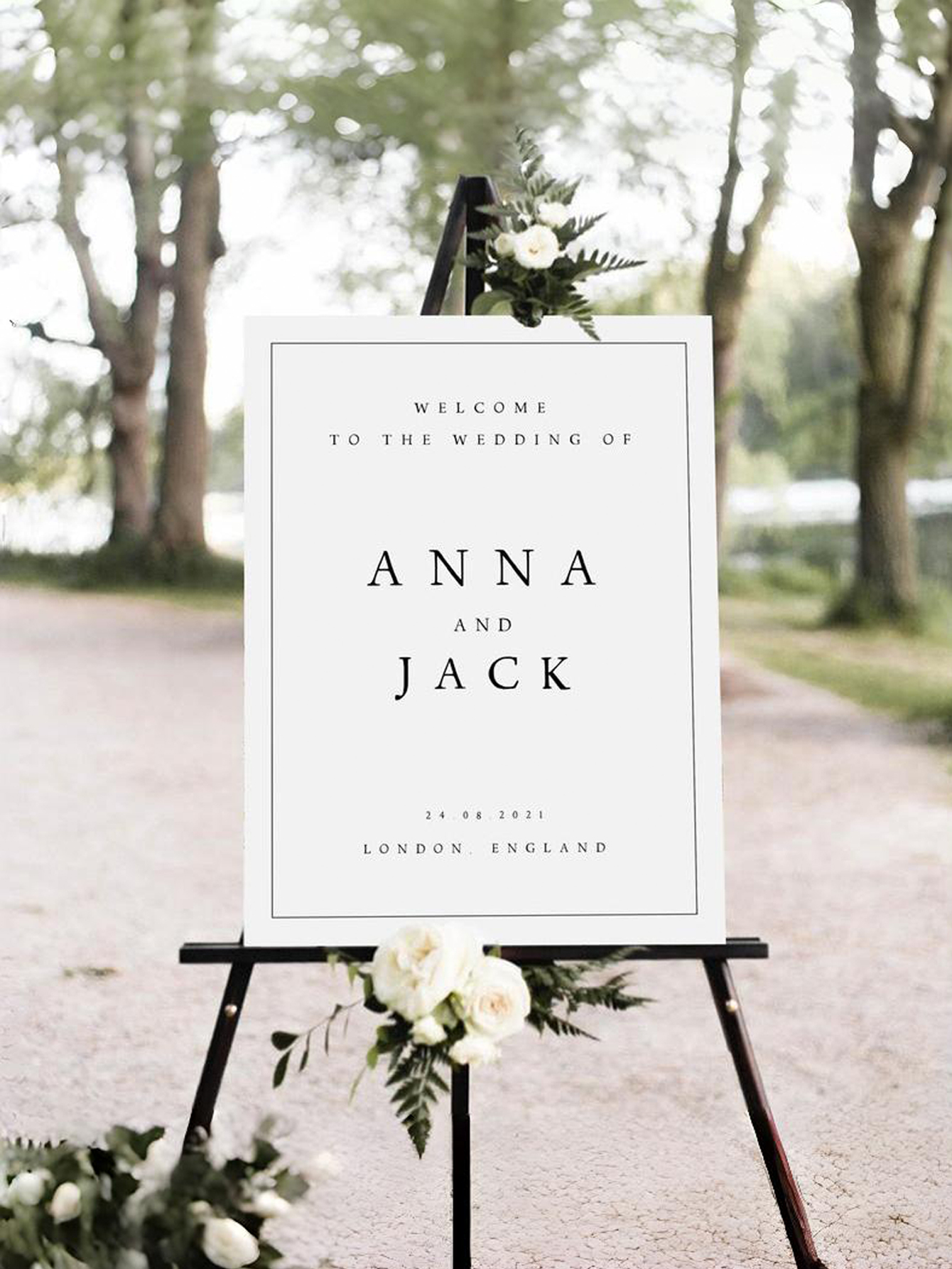 Minimalist PVC Wedding Welcome Sign